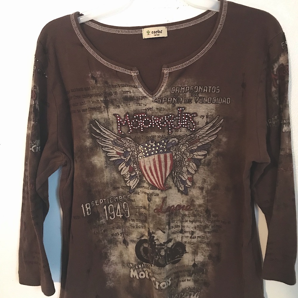 Perfect y2k motorcycle top! Size large ✨